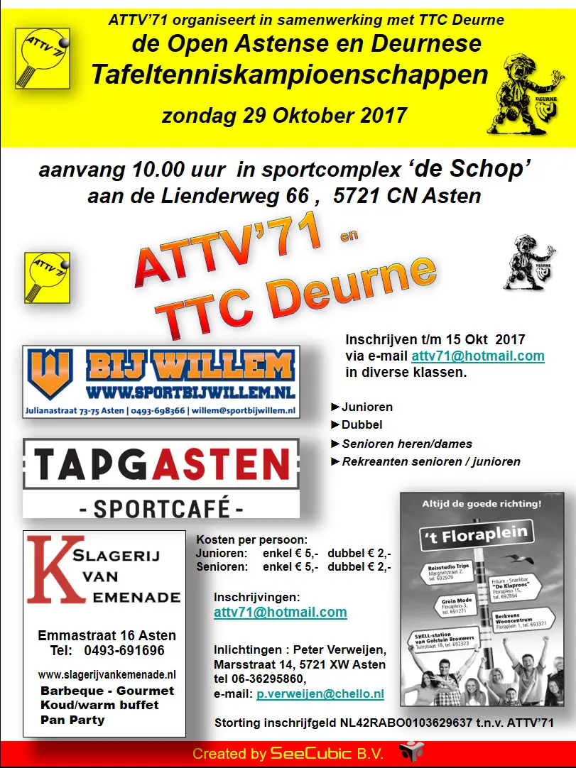Afbeelding 1 bij Open Astense en Deurnese Kampioenschappen 2017
