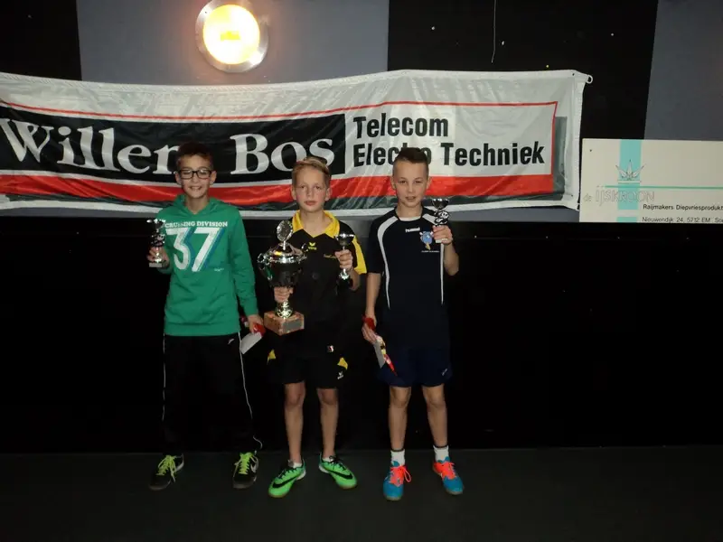 Afbeelding 2 bij Uitslagen TafeltennisToernooi Over ’t netje Someren 2015